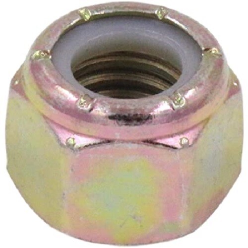 1-8 Coarse Thread Grade 8 Nylon Insert Hex Lock Stop Nut Yellow Zinc 25pc