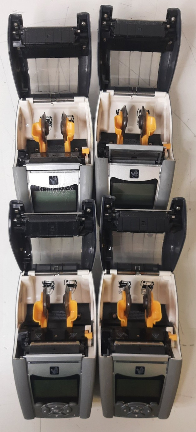 4 Lot Zebra QLn220 Mobile Bluetooth Label Printer Tested NO BATTERY/POWER CORD