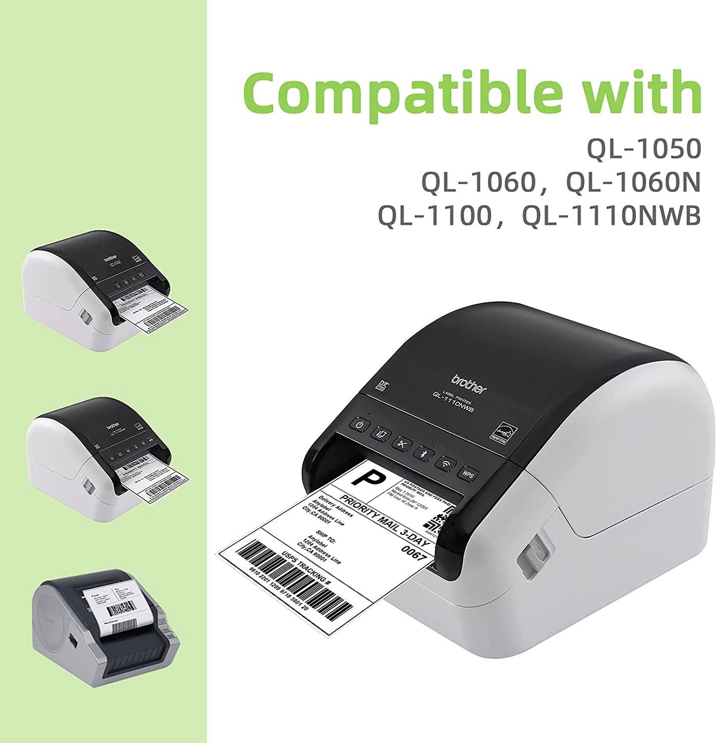 DK-1247 4.07″ x 6.4″ Shipping Labels Compatible with Brother QL-1050 QL-1050N