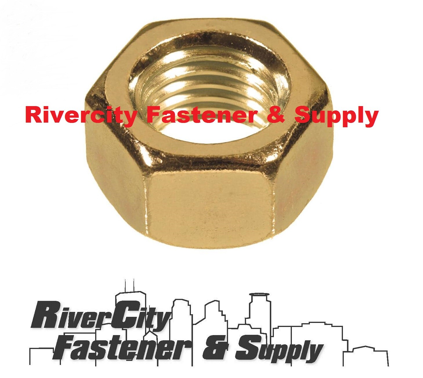 3/8 x 16 Brass Hex Nuts 3/8-16 Nut 3/8″ Brass Nuts 3/8×16 Coarse Thread