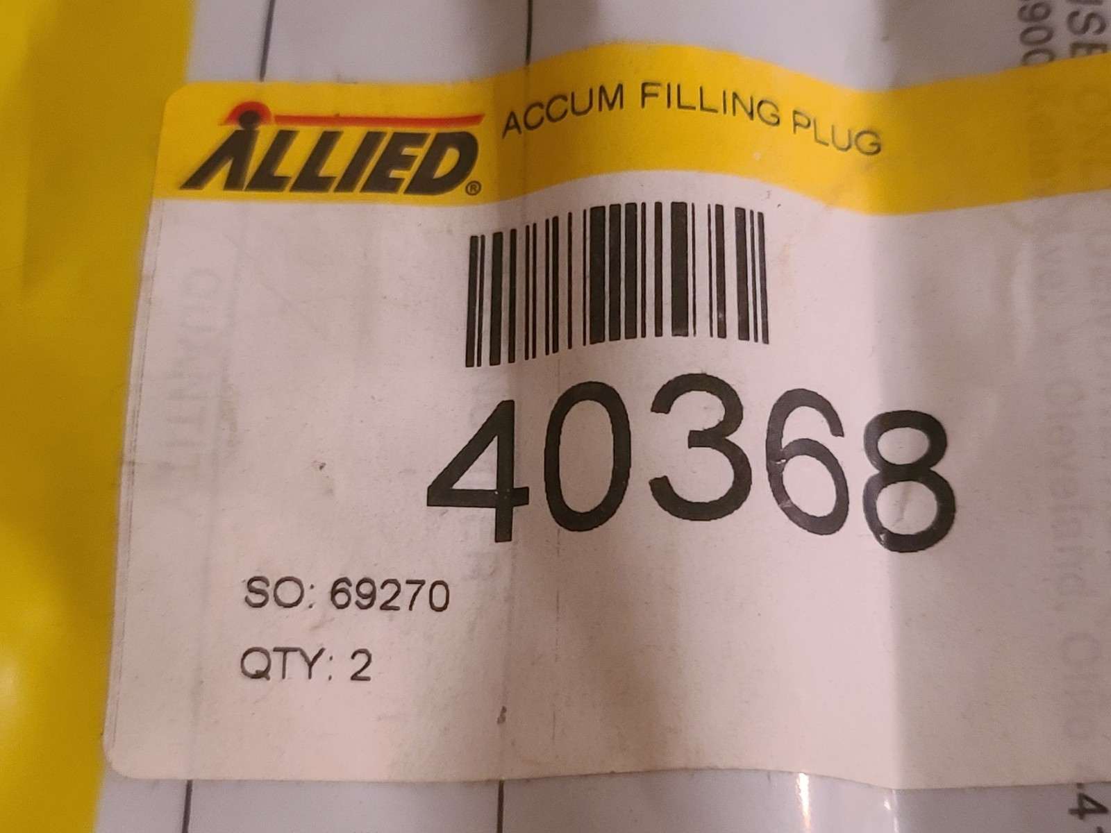Allied Sandvik Epiroc Accumulator Filling Plug Rammer Hydraulic 577 4099 4511