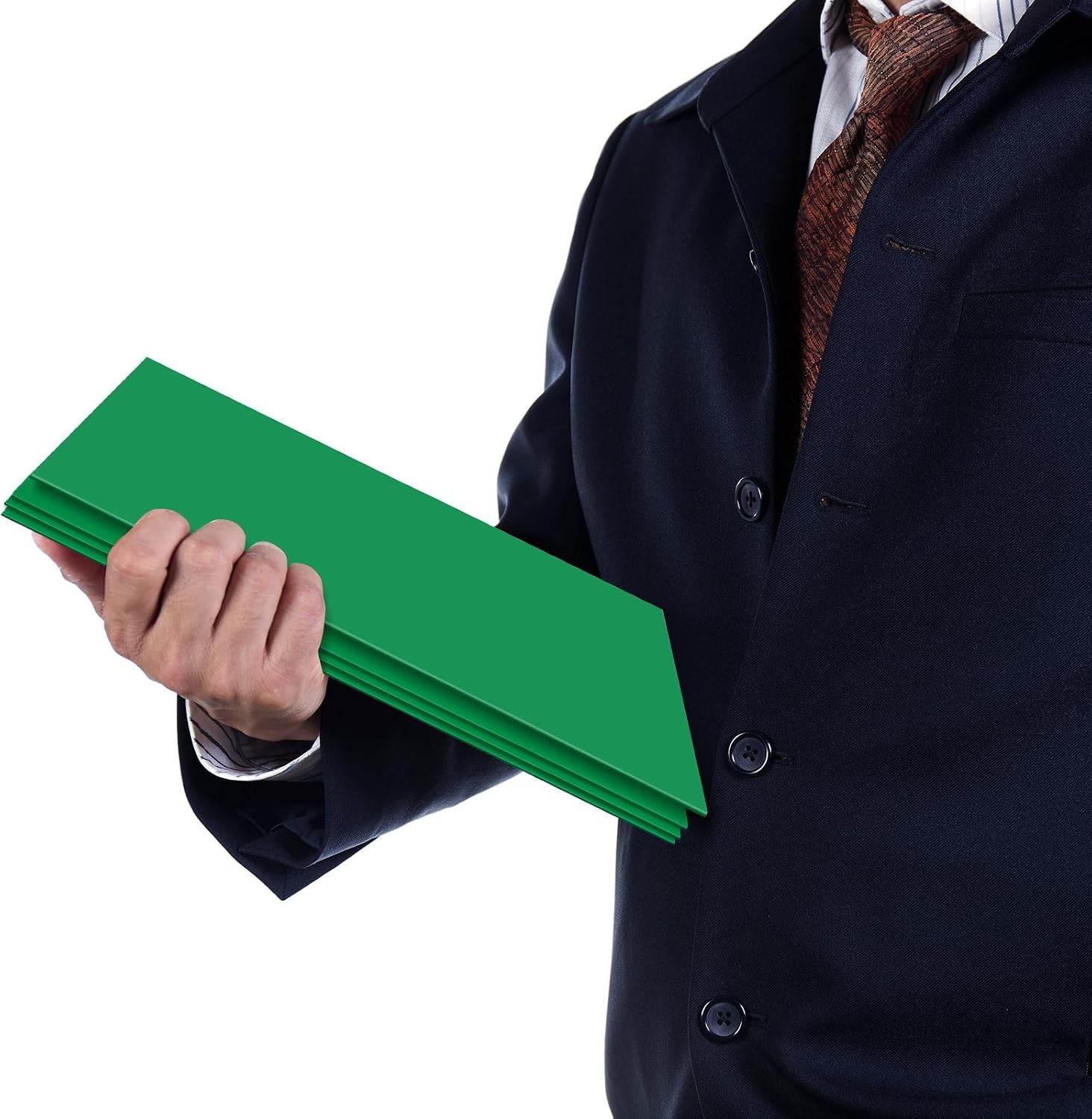 Elegant Green 2 Pocket Glossy Paper Folders – 50 Count for Ultimate Organization