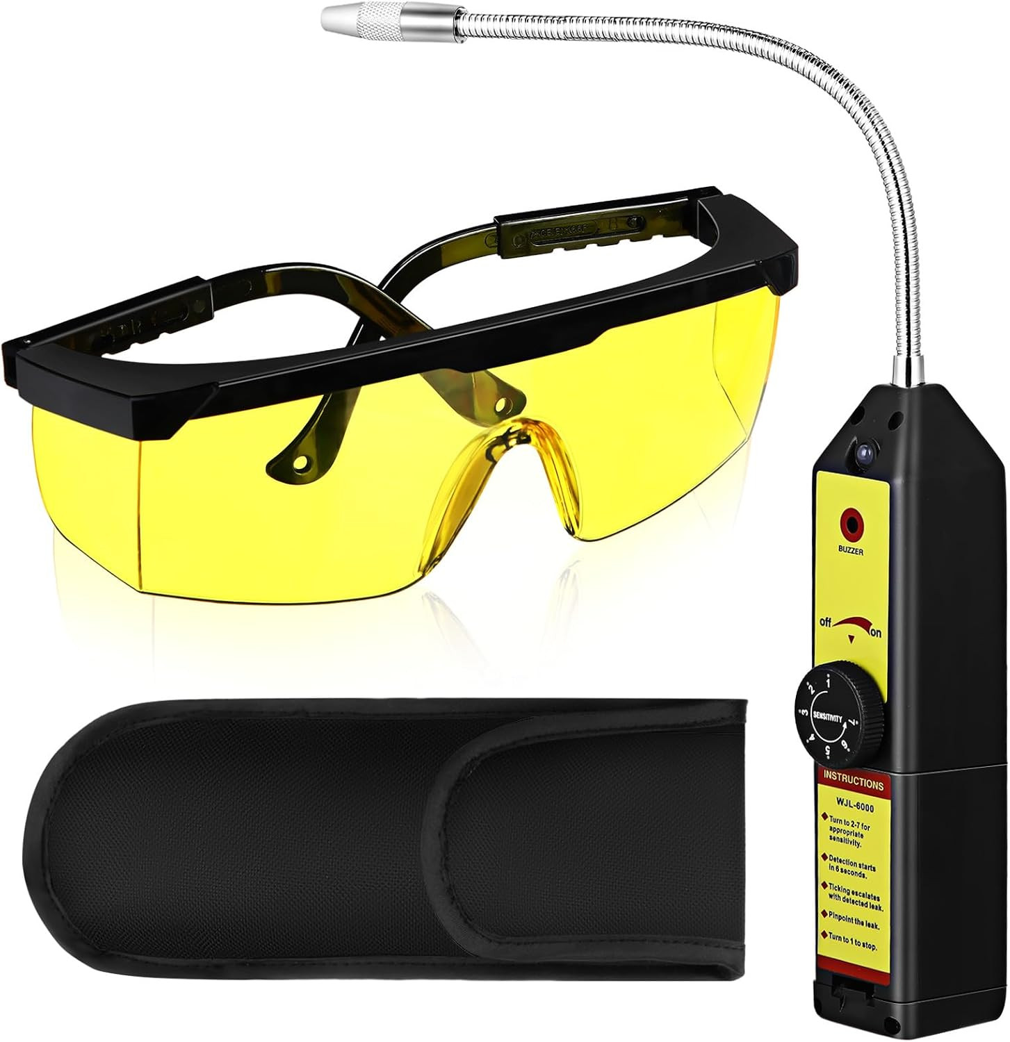 AC Leak Detector Kit, WJL-6000UV Refrigerant Leak Detector Auto Air Conditioner