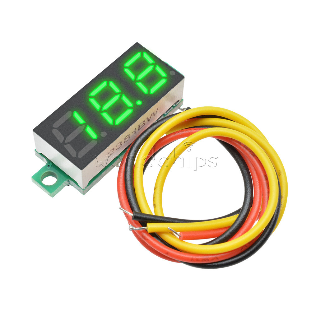 1-10PCS Mini DC0-100V 0.28In 3-Digital Voltmeter LED Voltage Panel Meter 3 Wire