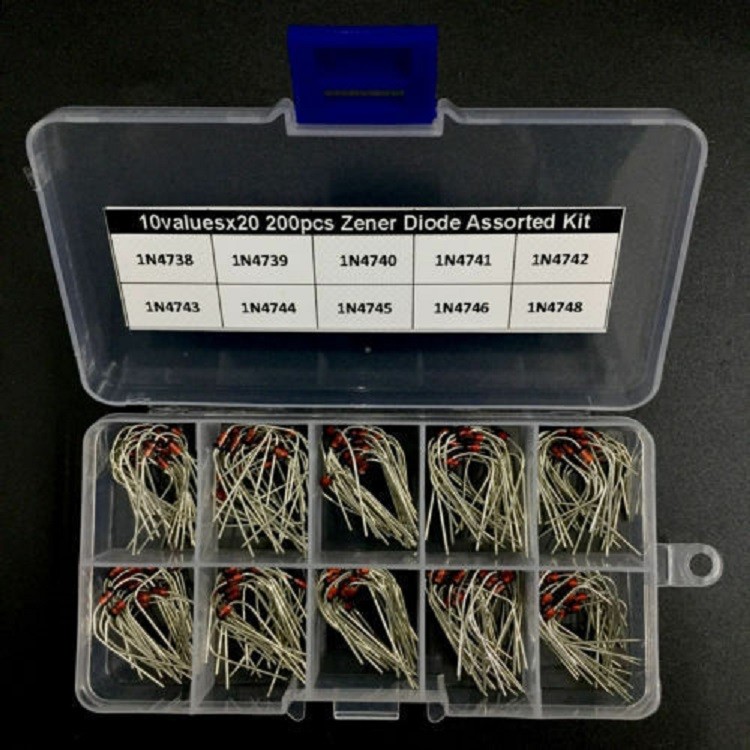 200pcs/Box 8.2V~22V/1W 10*20 Values 1W Zener diode Assorted Kit 1N4738~1N4748