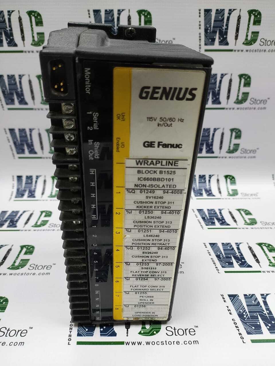IC660EBD101F IC660BBD101 / IC660TSD100B GE FANUC GENIUS I/O BLOCK