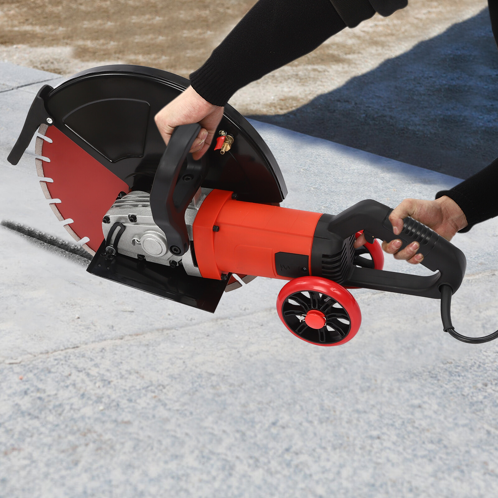 16” Electric Concrete Saw Wet/Dry Saw Cutter with Water Pump and Blade 5800W US