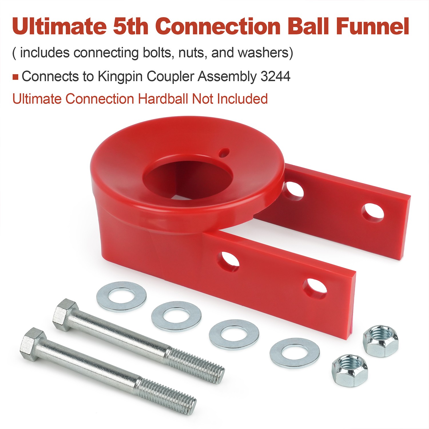 Ultimate Connection Ball Funnel for Kingpin Coupler Block for Andersen Hitches