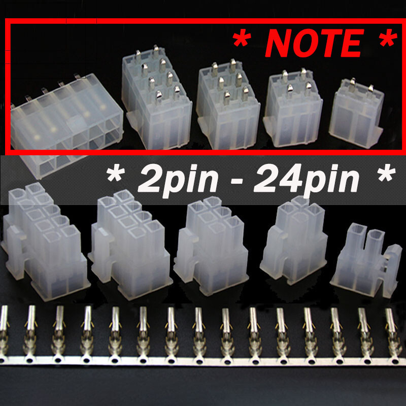 Molex 2 To 24 Pin Way 4.2mm Multi Plug Connector Sets Male + Female + Terminal