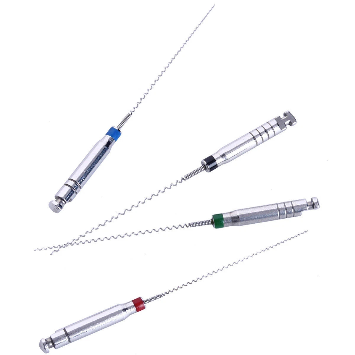 4Pcs/Box Dental Paste Carrier Spiral Fillers Engine Use Stainless Steel 25#-40#
