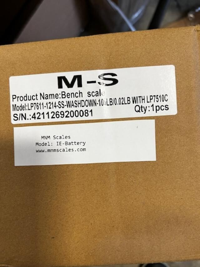 MNM Scales Waterproof Bench Scale 400 LB x 0.1 LB Washdown Stainless NTEP 1818