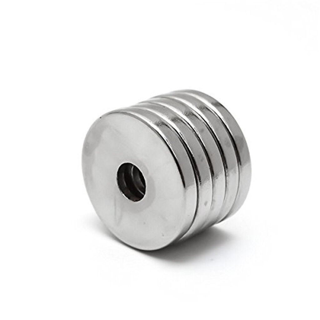 15 25 50 Strong Neodymium Magnets Countersunk Ring 25 X 5mm Rare Earth 5mm hole