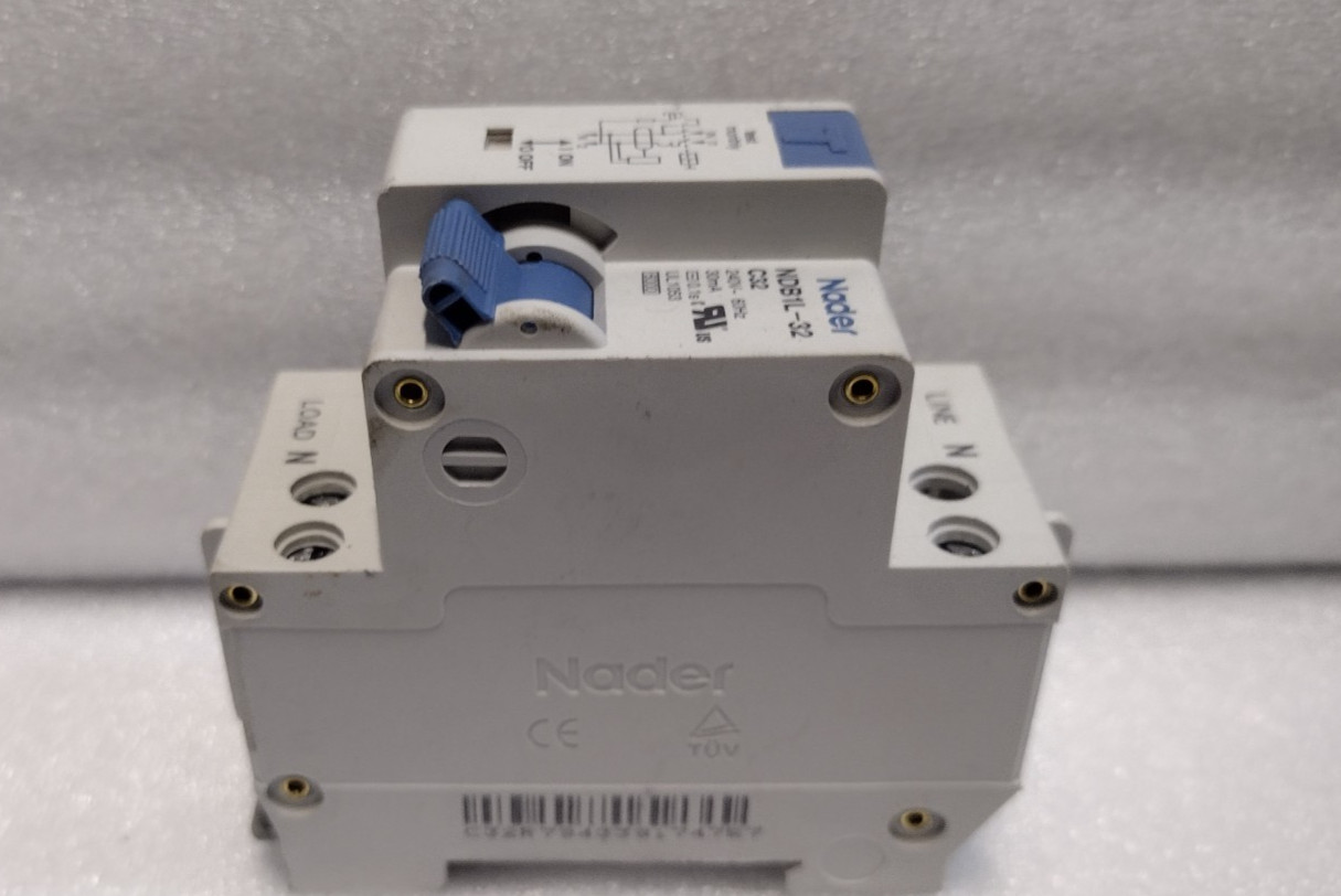 Nader NDB1L-32 /C32-240V DIN Rail Mount Ground Fault Circuit Breaker