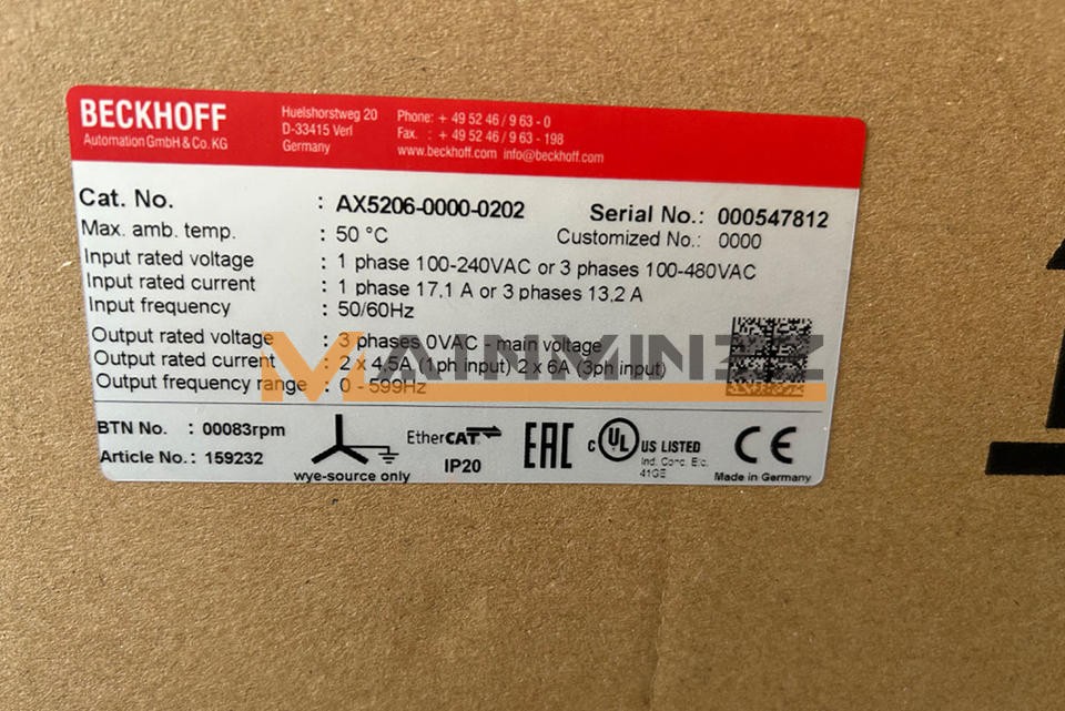 1PC NEW BECKHOFF Servo Drive AX5206-0000-0202