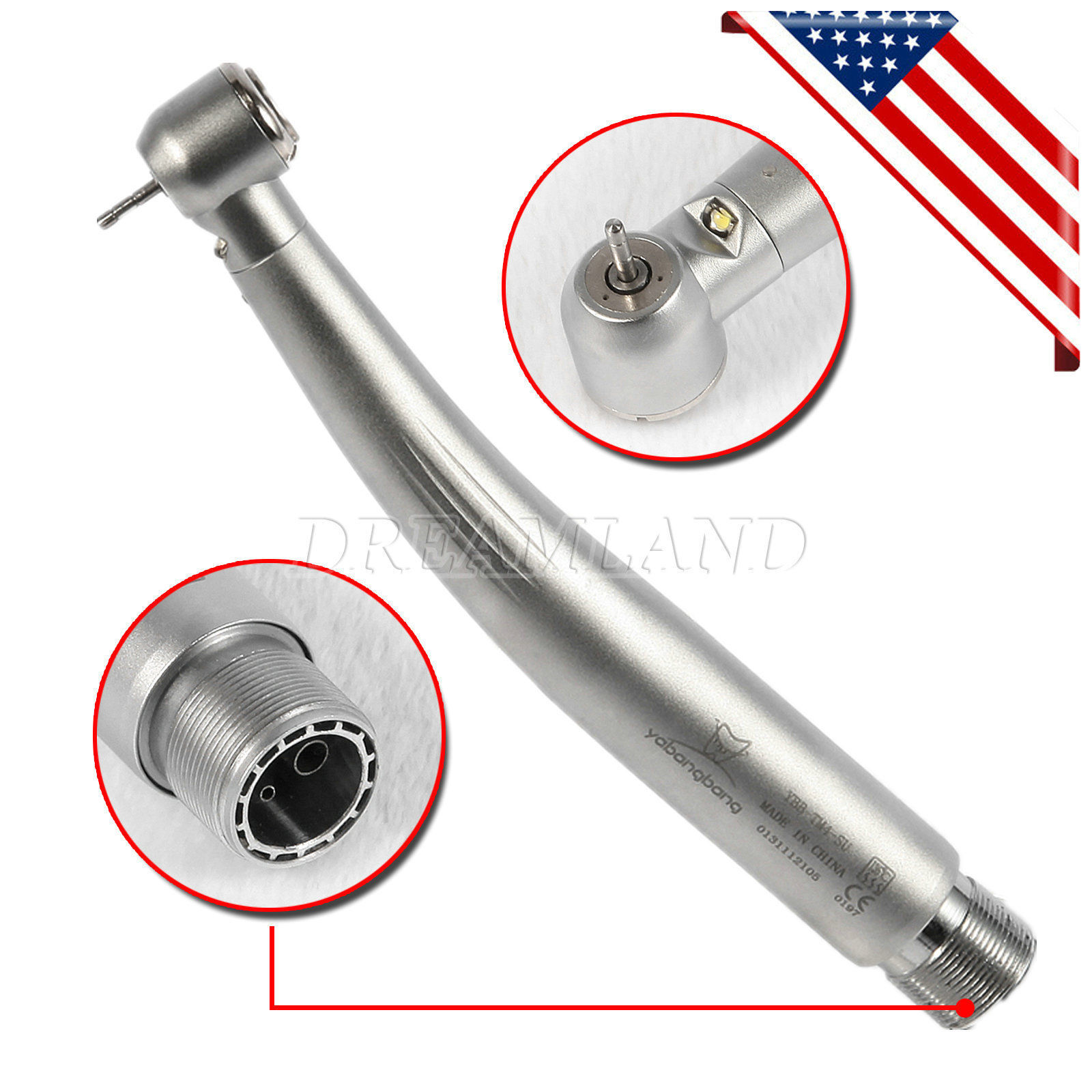 NSK Style dental high speed handpiece fiber optic LED 3 Spray 2 hole B2 YBB Tip