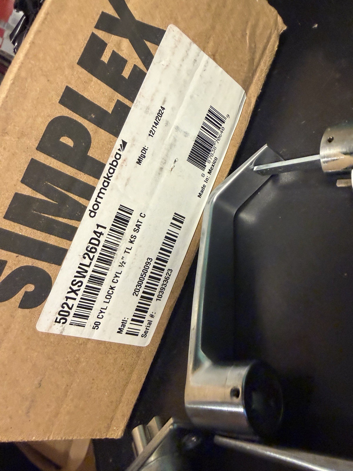 Dormakaba SIMPLEX 5021XSWL26D41 Mechanical Pushbutton Combination Open Box