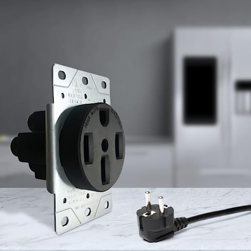 NEMA 14-50R 50 Amp Range Receptacle Flush Mount