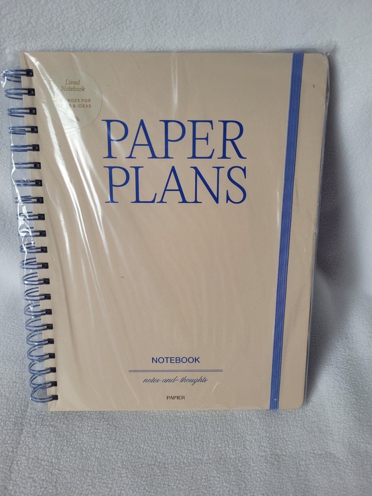 Papier 150 page Ruled Notebook 11″x8.5″ Spiral Typographic Journal Paper Plans
