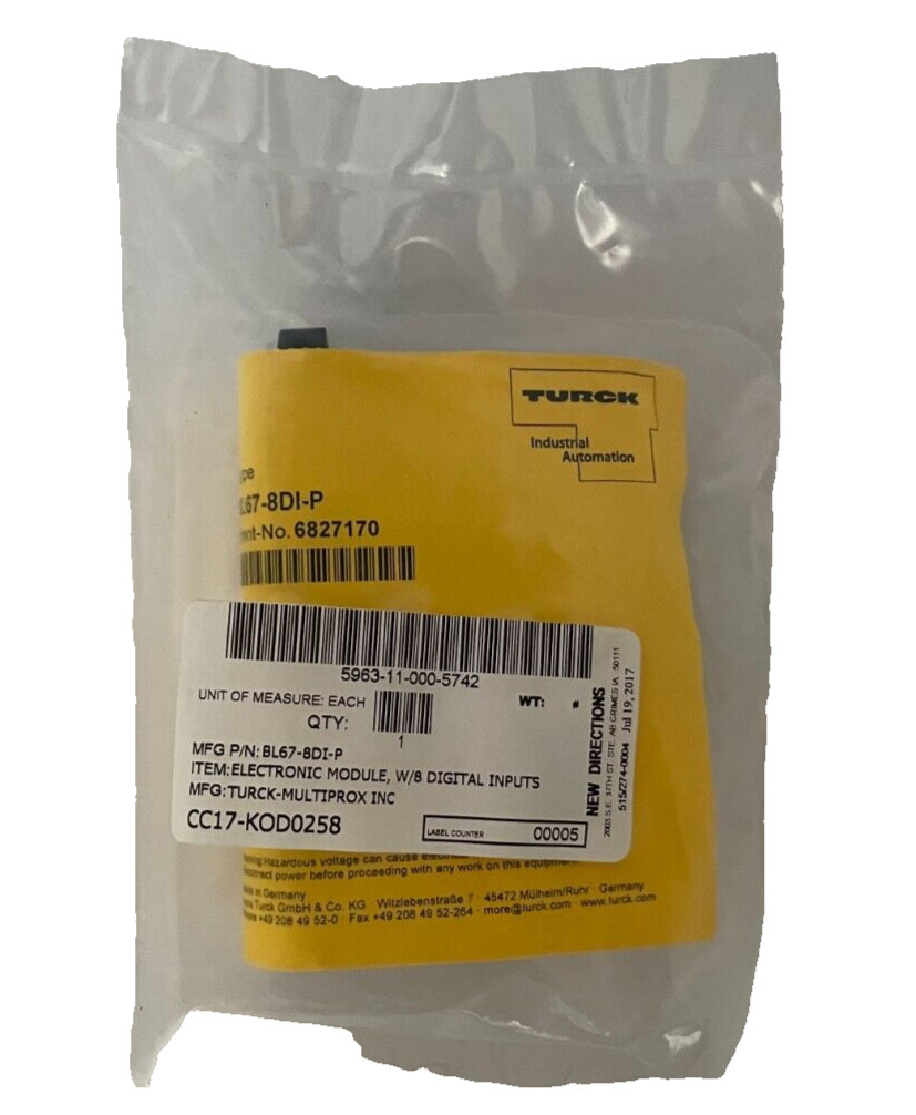 SEALED Turck BL67-8DI-P Electronic Module