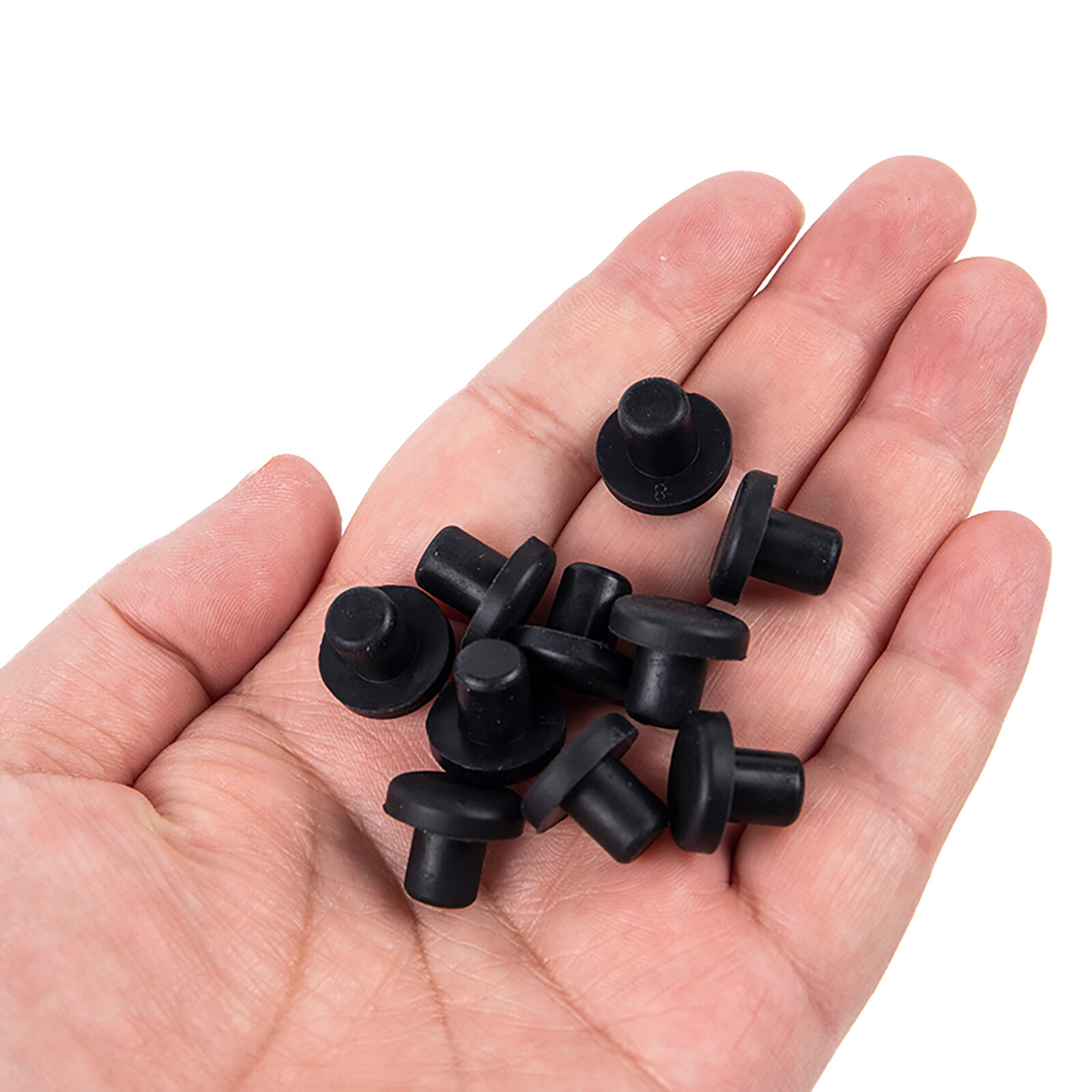 Round Solid Silicone Rubber Seal Hole Plugs Blanking End Caps Black 2.7mm – 15mm