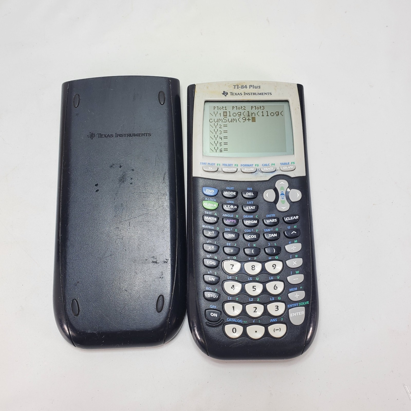 Texas Instruments TI-84 Plus Graphing Calculator Tested Working Cover