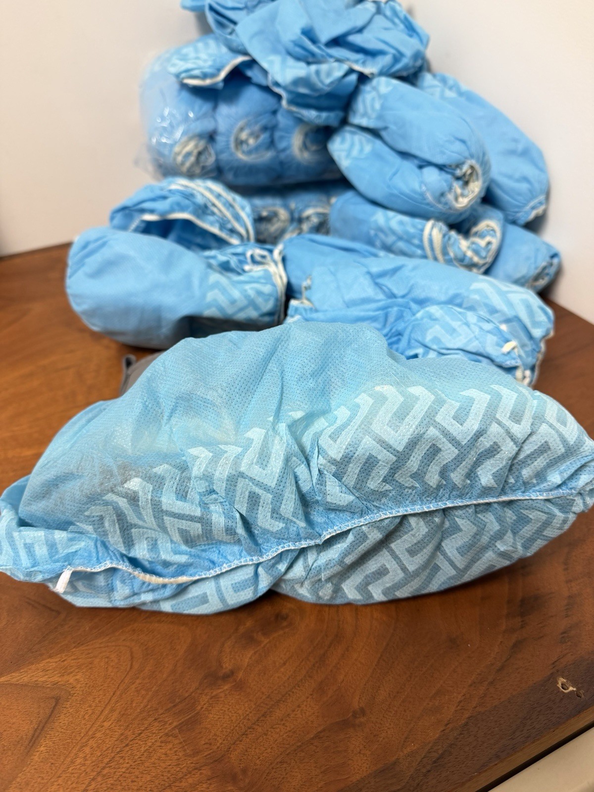 Blue Non-Slip Disposable Shoe Covers Premium Boot Protector Booties (bag)