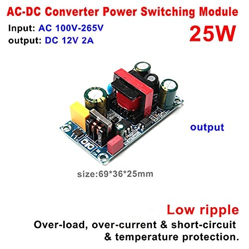 Acxico 1Pcs AC-DC 110V 120V 220V 230V to 5V 12V 24V 2A Converter Board…