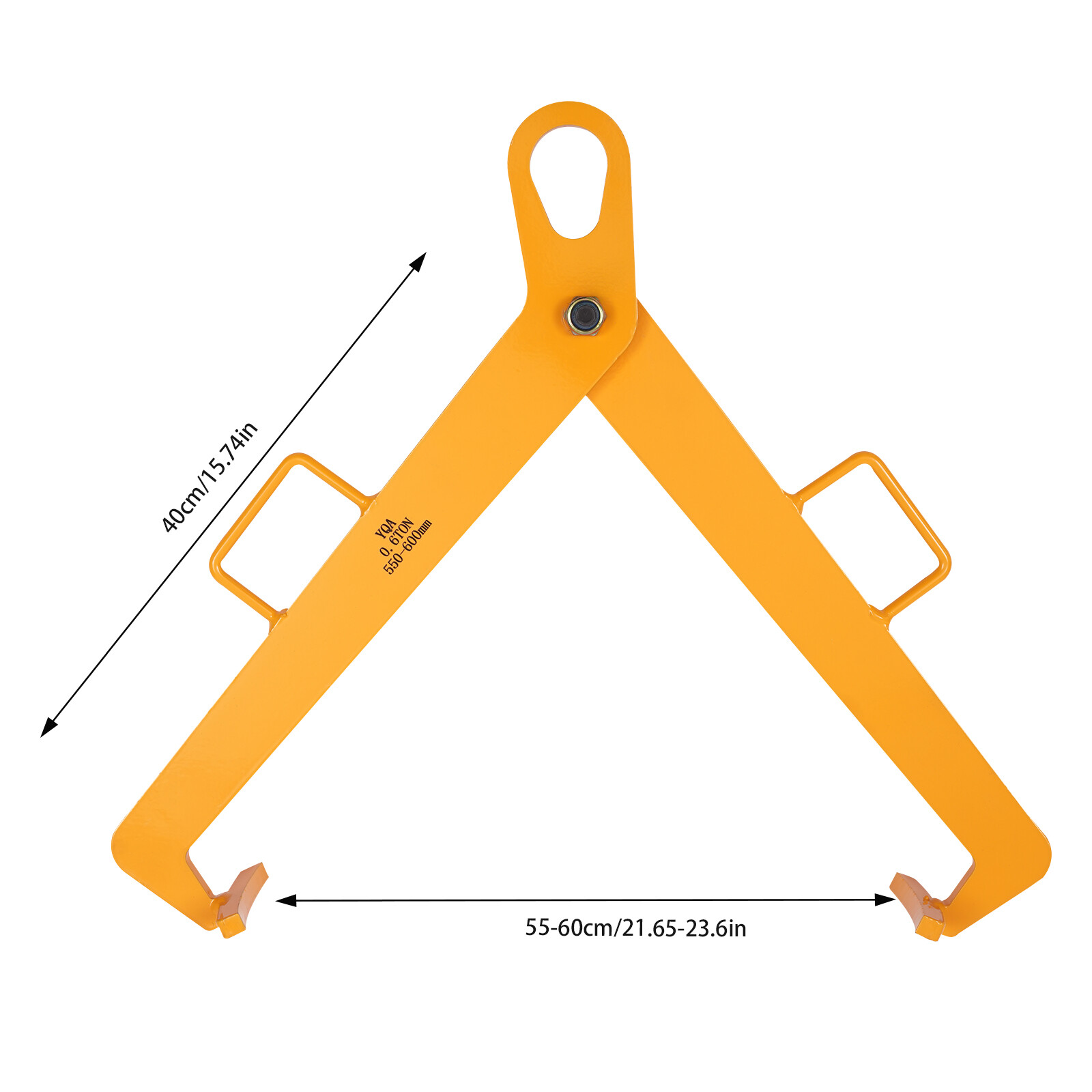 YQA Vertical Drum Lifting Plier Clamp 0.6T 1322Lbs For 55-60Cm Drums