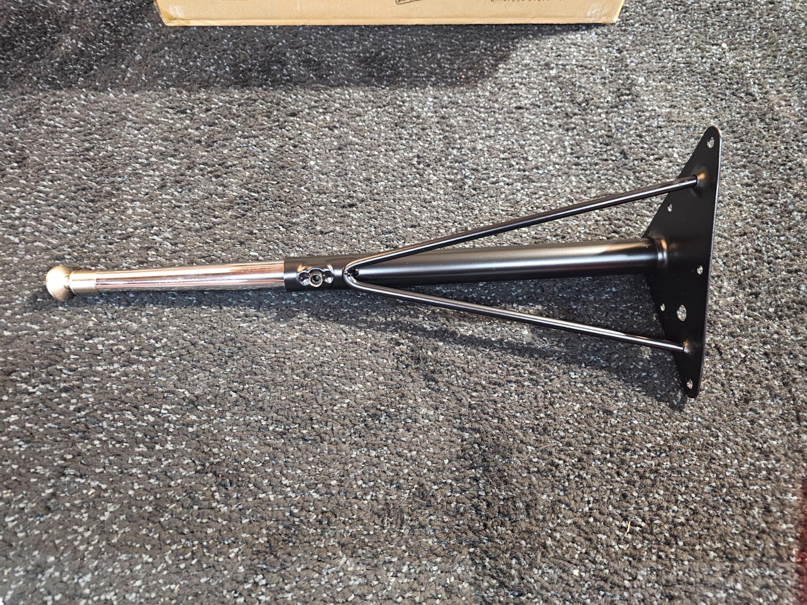 (QTY 4) Tapered Metal Table Leg 20″ 847 254 016 711 Black / Chrome Adjustable