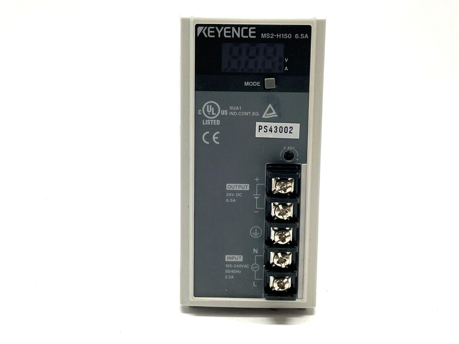 Keyence MS2-H150 Compact Switching Power Supply, Output Current 6.5A 150W