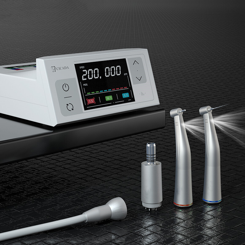 3rd Generation CICADA Dental Electric Motor + 1:1 + 1:5 Handpiece Contra Angle