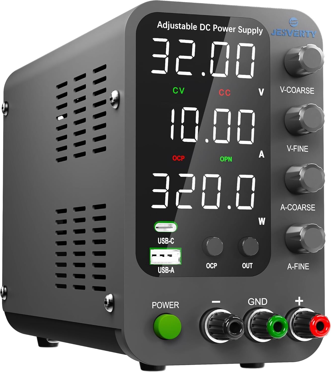 DC Power Supply Variable, 0-32V 0-10A Switching Bench Power Supply with 20W U…
