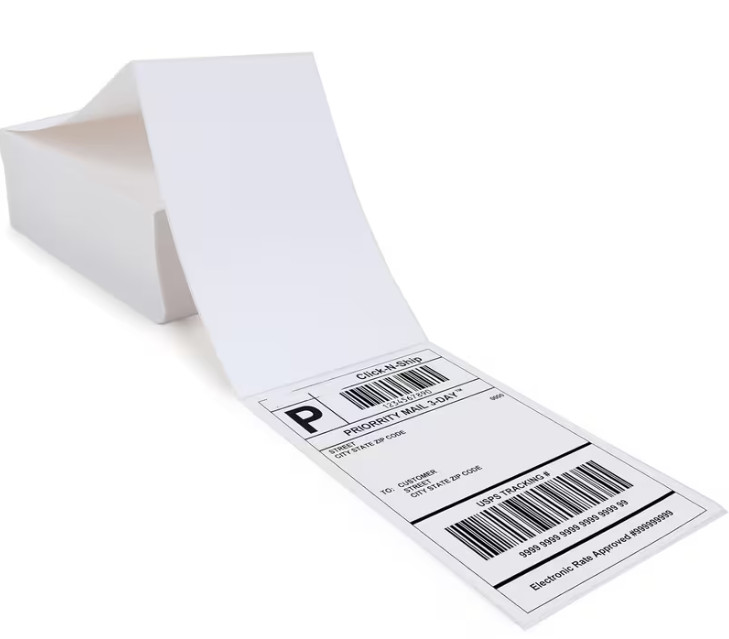 500 PCS 4×6 Direct Thermal Shipping Labels Perforated Adhesive Mailing Label