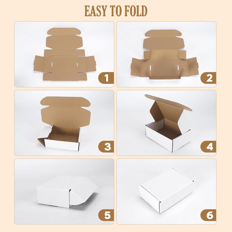 6x4x2 inch corrugated box – brown/white optional – Multifunctional packing case