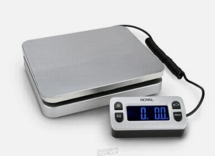 Royal DG110 Shipping Postal Scale Wired Remote Silver LED Display StainlessSteel