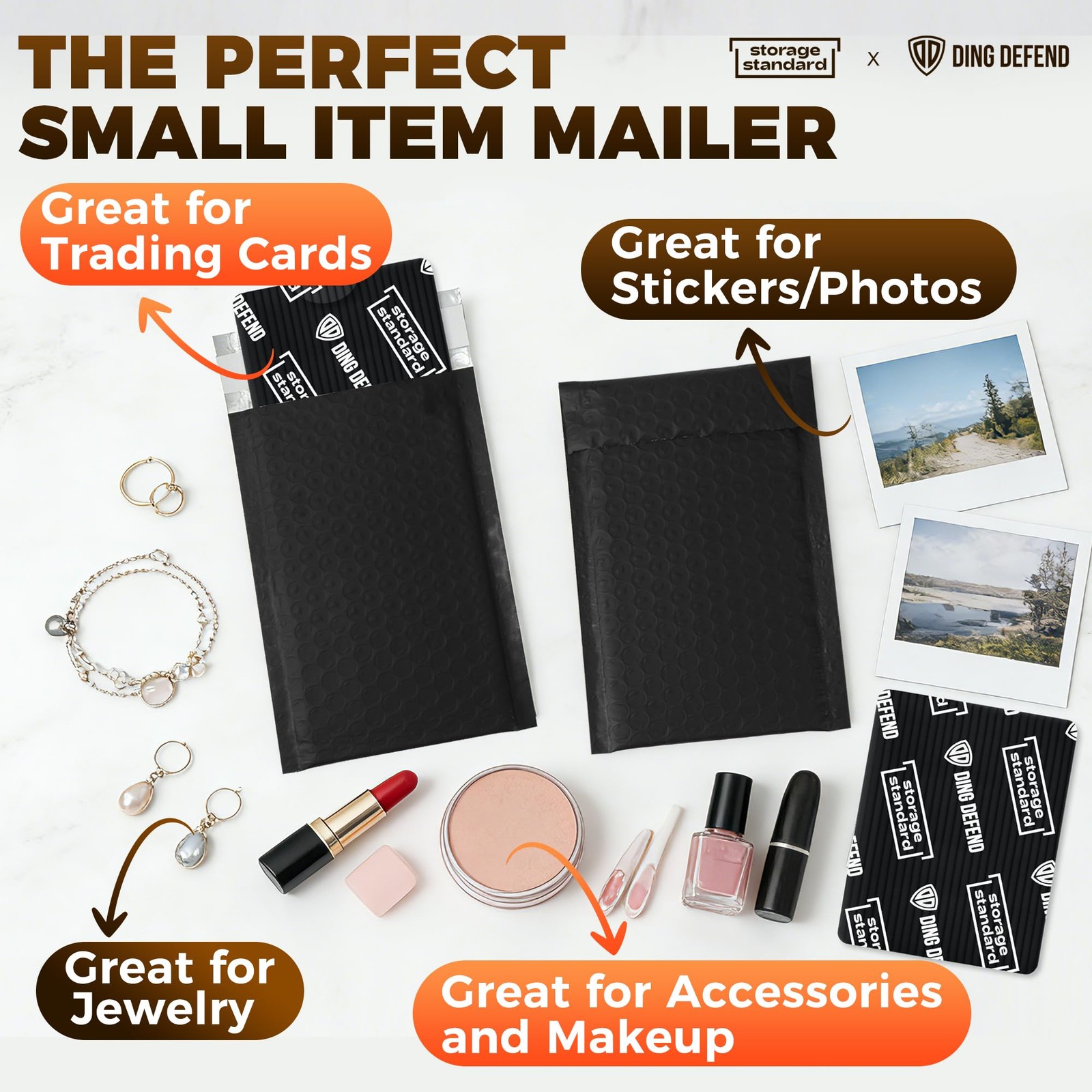 510-Pack Bubble Mailer 4” x 8” – Self-Sealing 4×8 inches, Black – 510 Pack