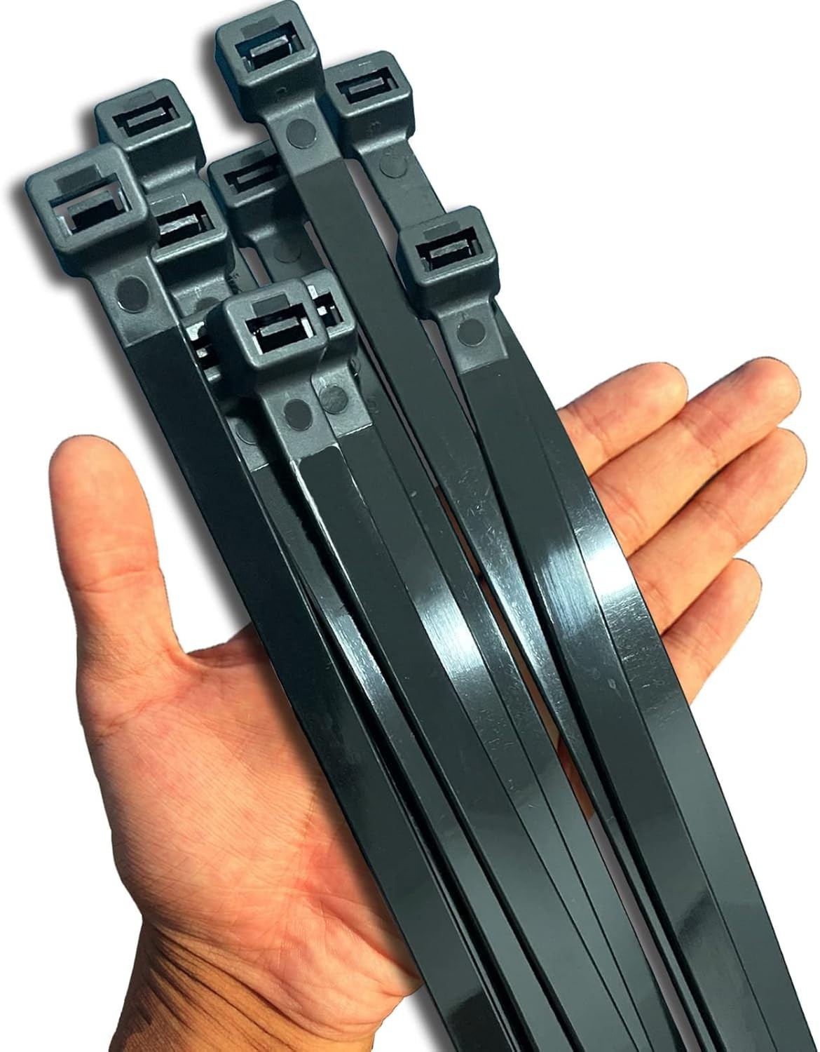 Black Zip Ties Heavy Duty 20 Inch Outdoor, 250lb Extra Large Cable Tie Wraps Lon