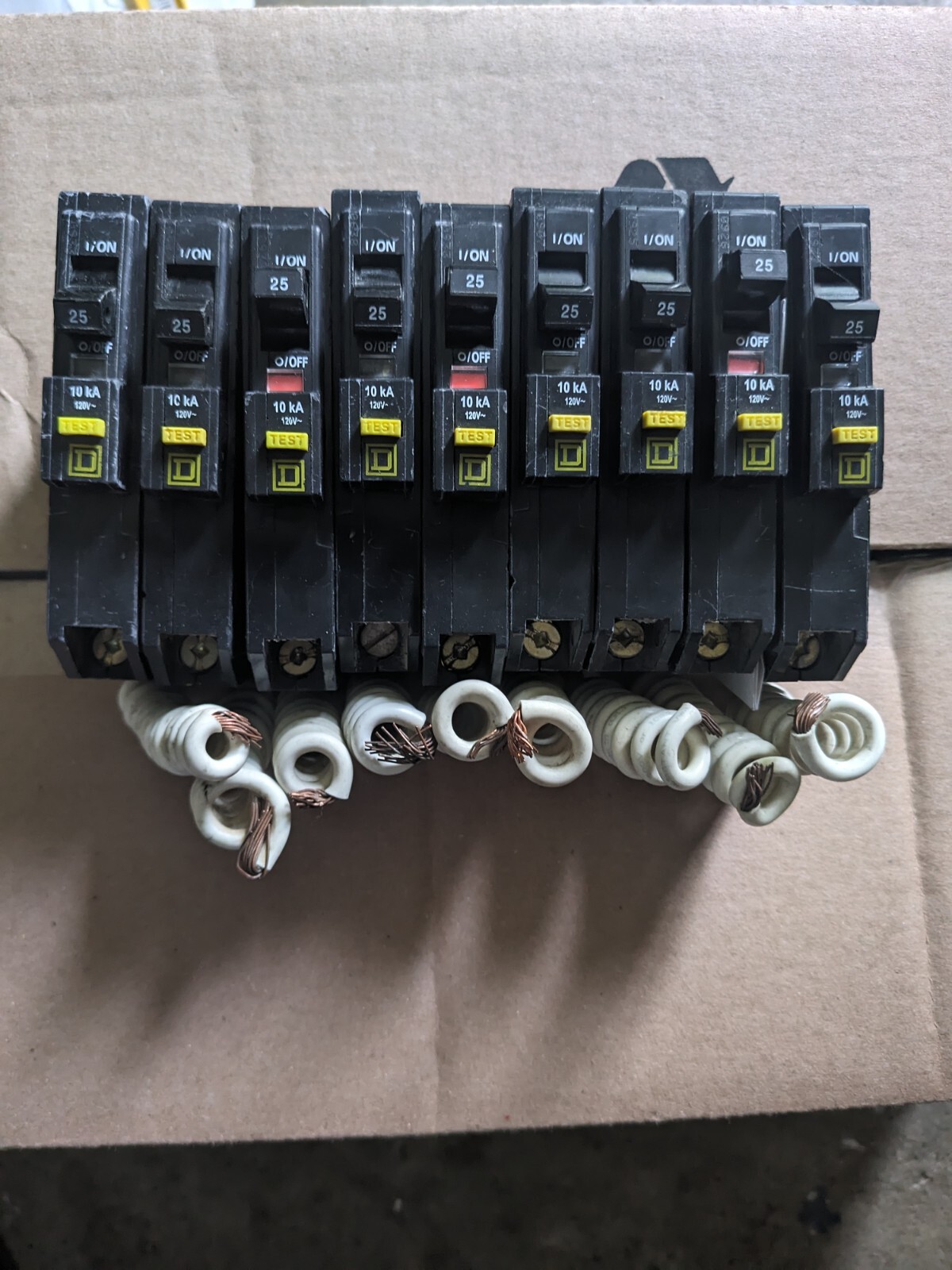 50 PC of QO125 GFI Square D Circuit Breaker used