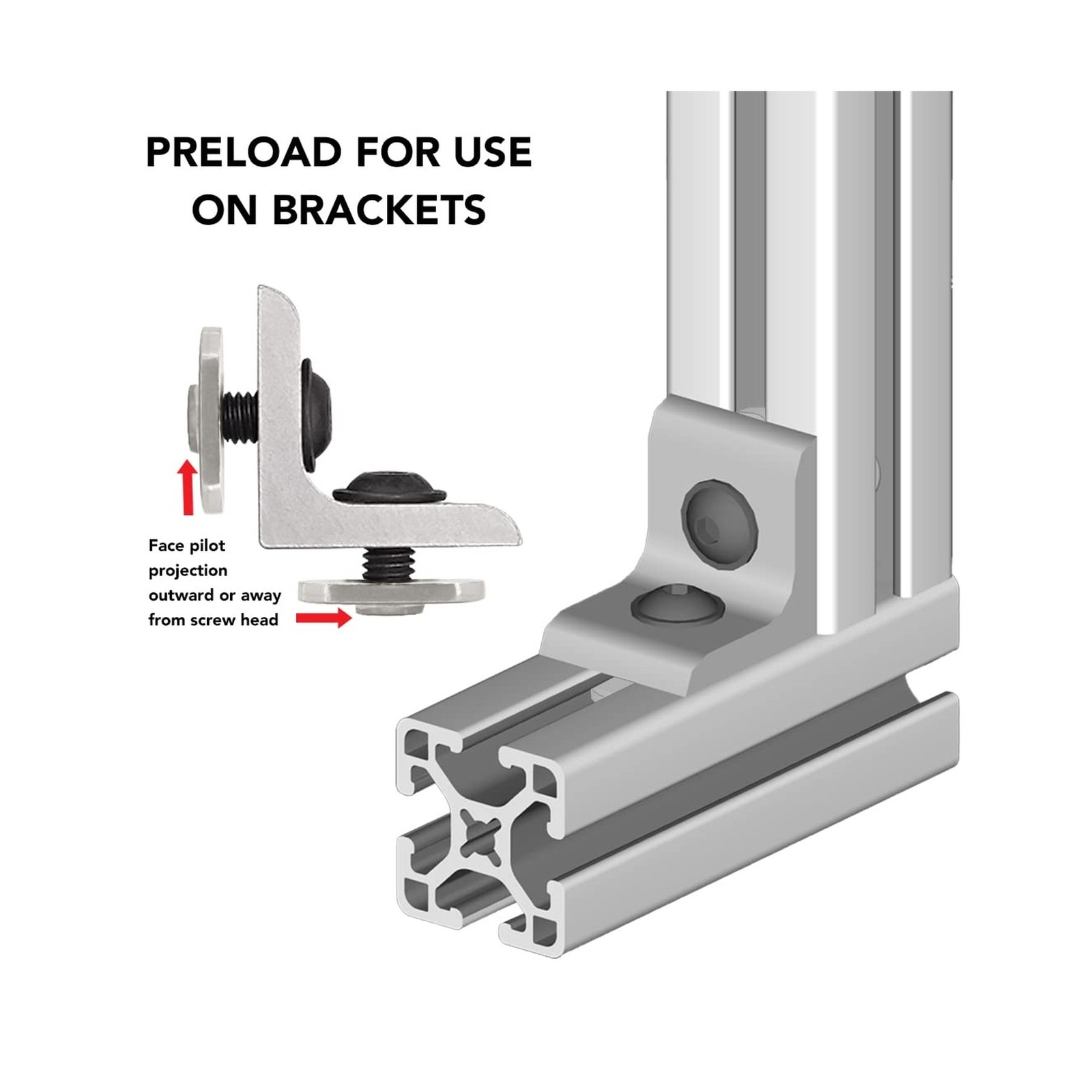 8020, 3675, 10 Series Stainless Steel SS 1/4-20 Centered Slide in Economy T N…