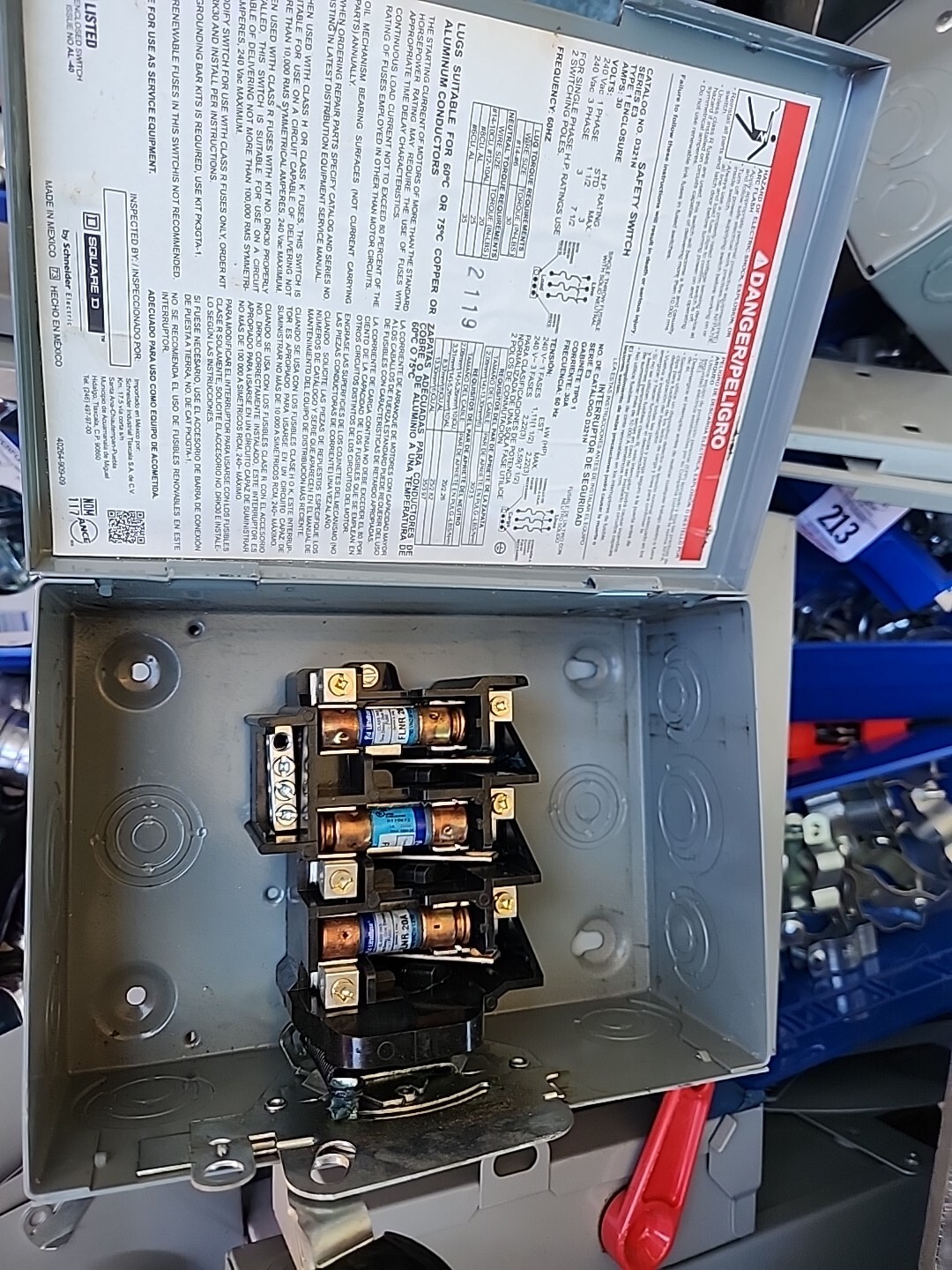 Square D D221NRB General Duty Safety Switch 30A 120/240V