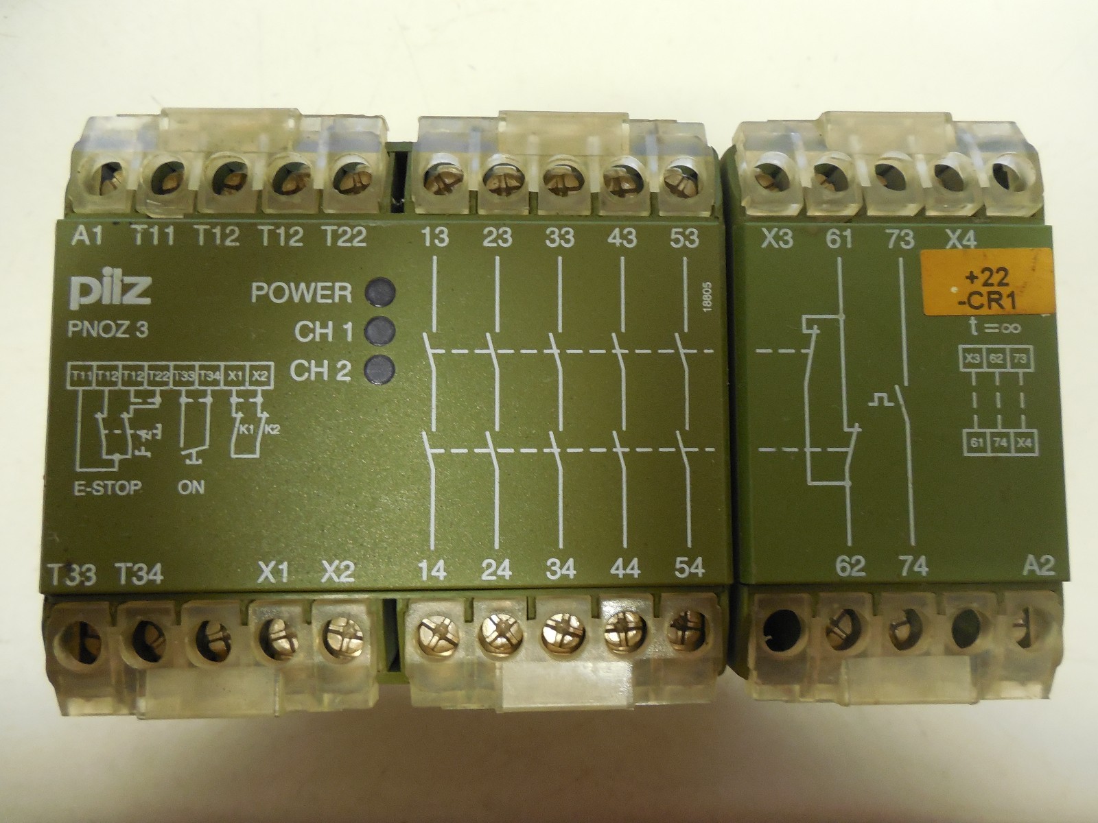 PILZ PNOZ 3 SAFETY RELAY 474894 24Vdc 4.5W PNOZ/3 24VDC 5S 1O 1W