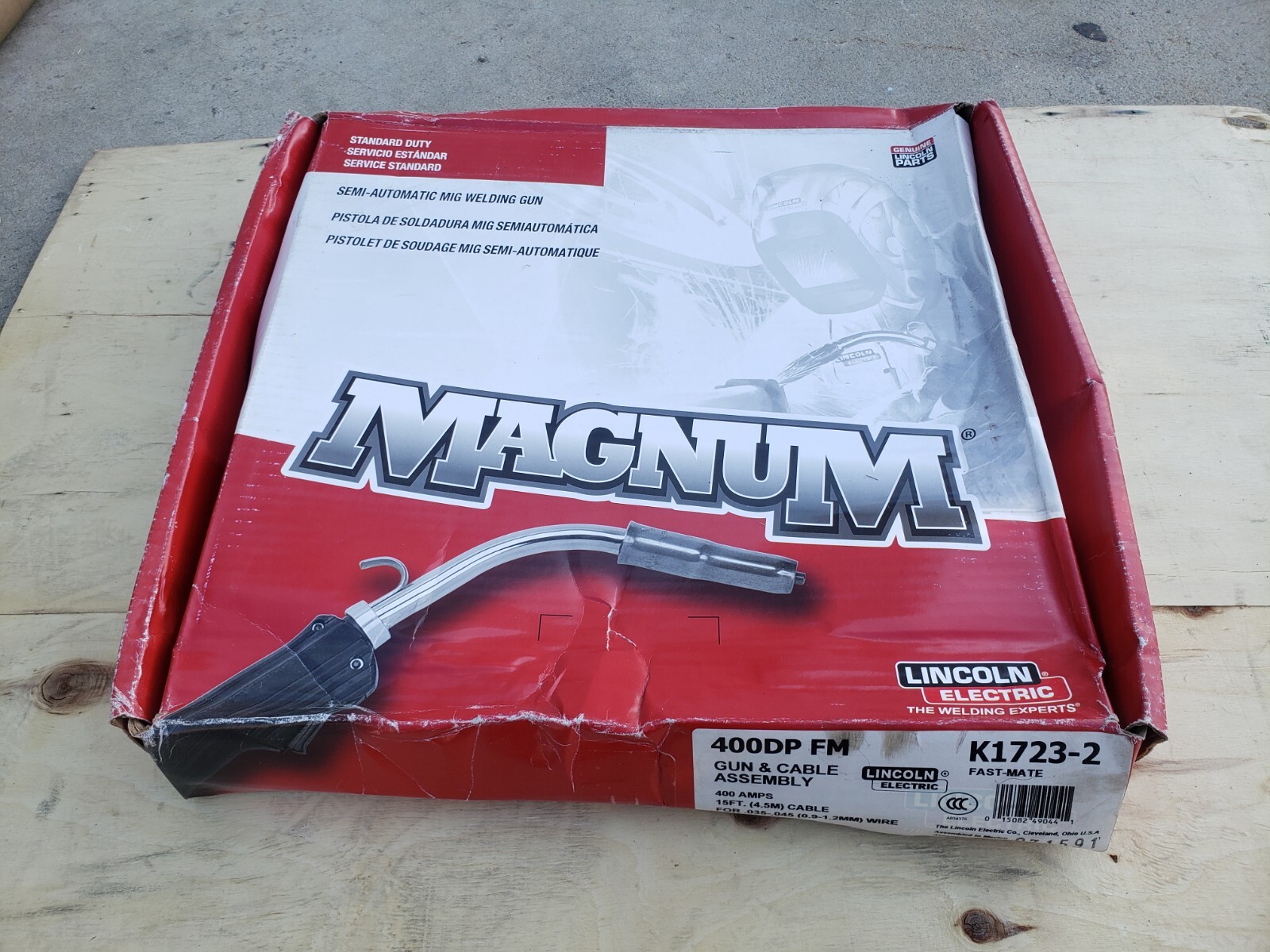 NEW Lincoln Electric MAGNUM 400 DP GUN (DUAL PROCEDURE, FAST-MATE) 15 FT K1723-2