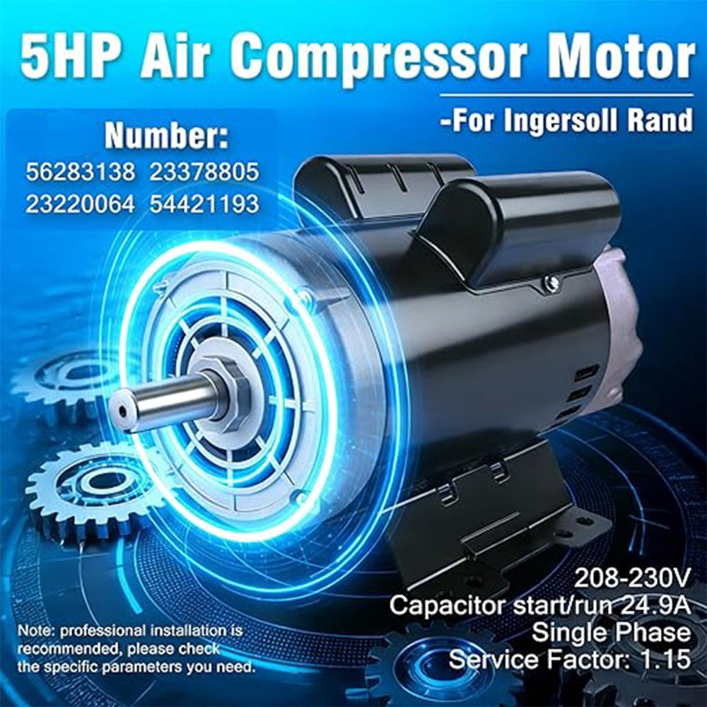 230V 5HP Air Compressor Motor 54421193 23220064 for Ingersoll Rand 60HZ NEW