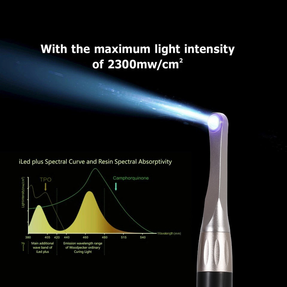 For Woodpeck Dental Wireless Curing Light 1 Second Cur LED Lamp 2500mw/cm²
