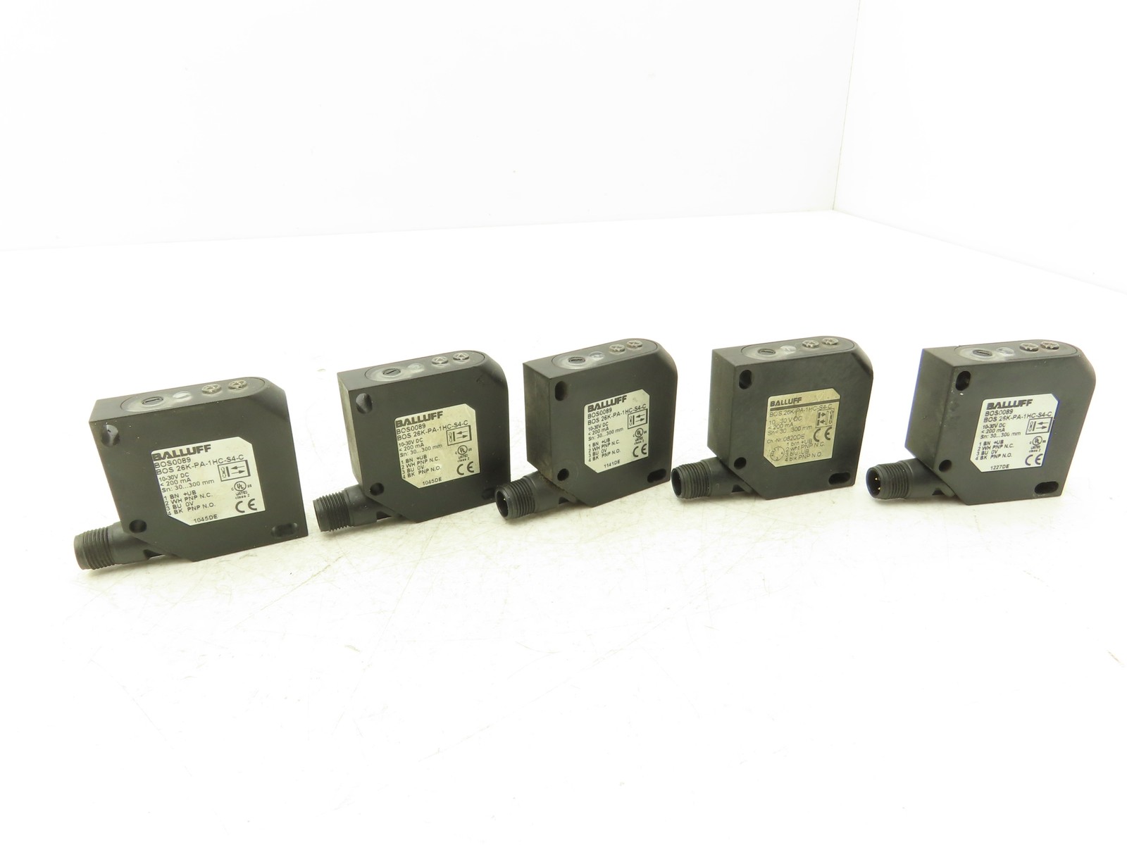 Balluff BOS0089 Cubic Diffuse Sensor w/Different Light Types 60cm Range Lot of 5