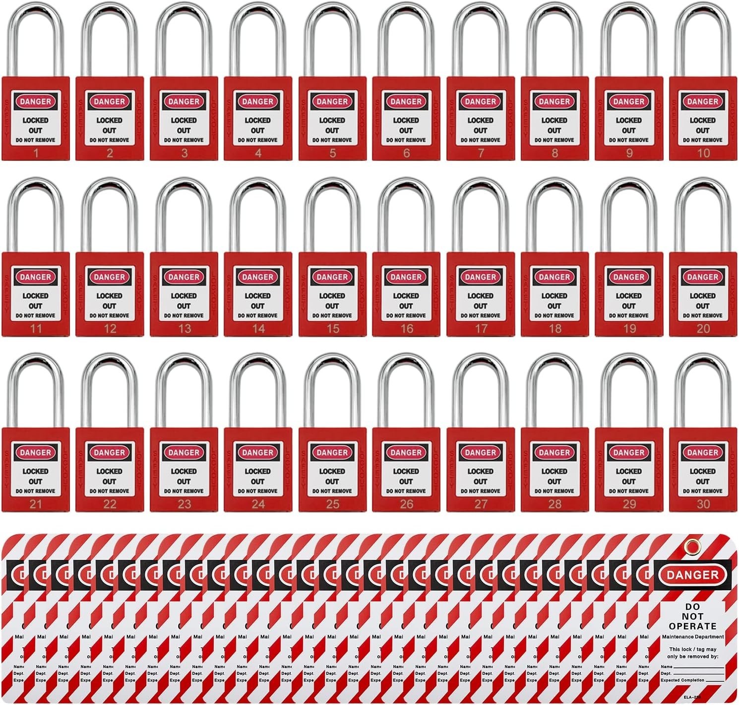 Tagout Locks, Safety Padlock, Loto Locks Keyed Differently Lock Out Tag Out 30