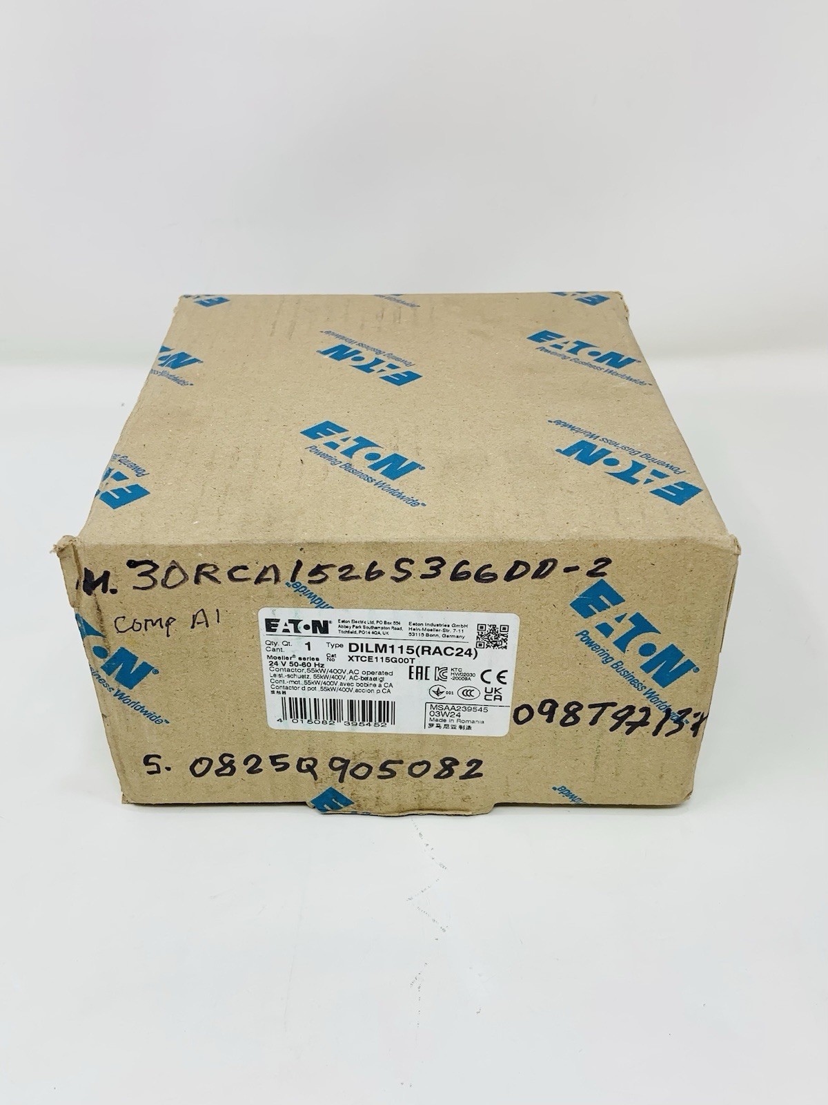 NEW EATON DILM115(RAC240) XTCE115G00B 190-240V 160A NSMP – FREE SHIPPING