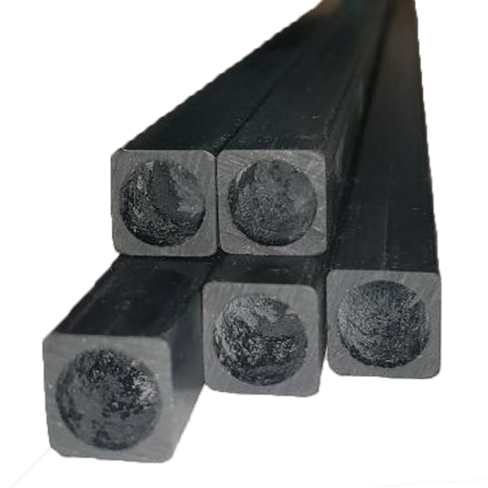 (2) 8mm x 8mm x 1000mm – Pultruded Carbon Fiber – Square Tube-Round Center-…