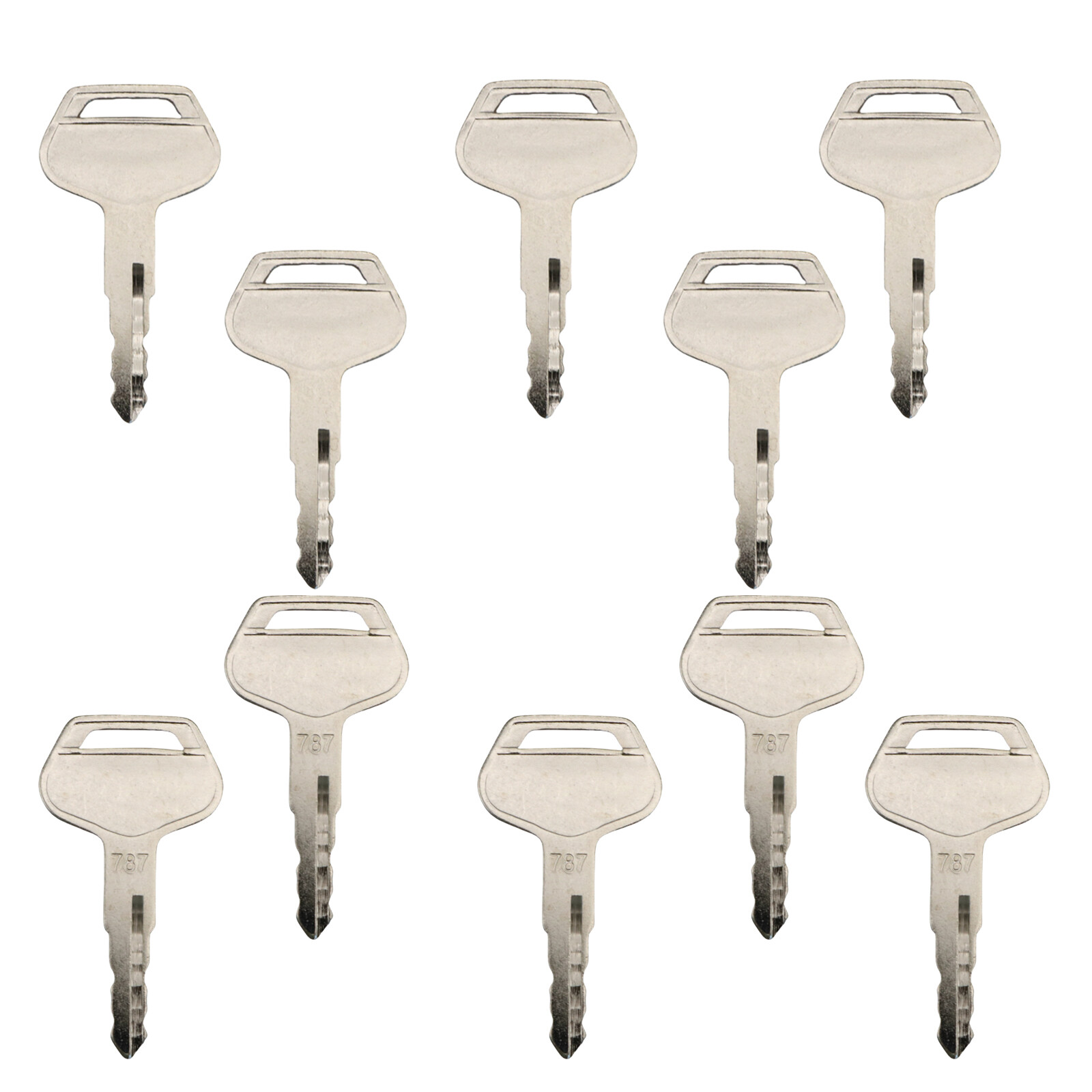 10 pcs key Fits Komatsu Keys 787 for Excavator Grader Dozer Loader Heavy Equipme