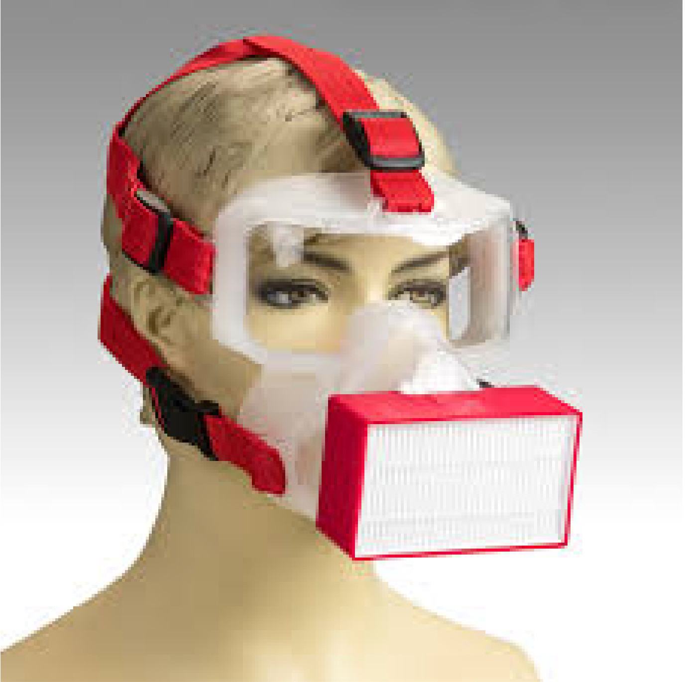 ViriMask Protective ocular respirator Large Red V60+ 10 filters made in Israel